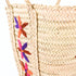 Large Bohemian Violet Stars - Embroidered Straw Basket Market Tote